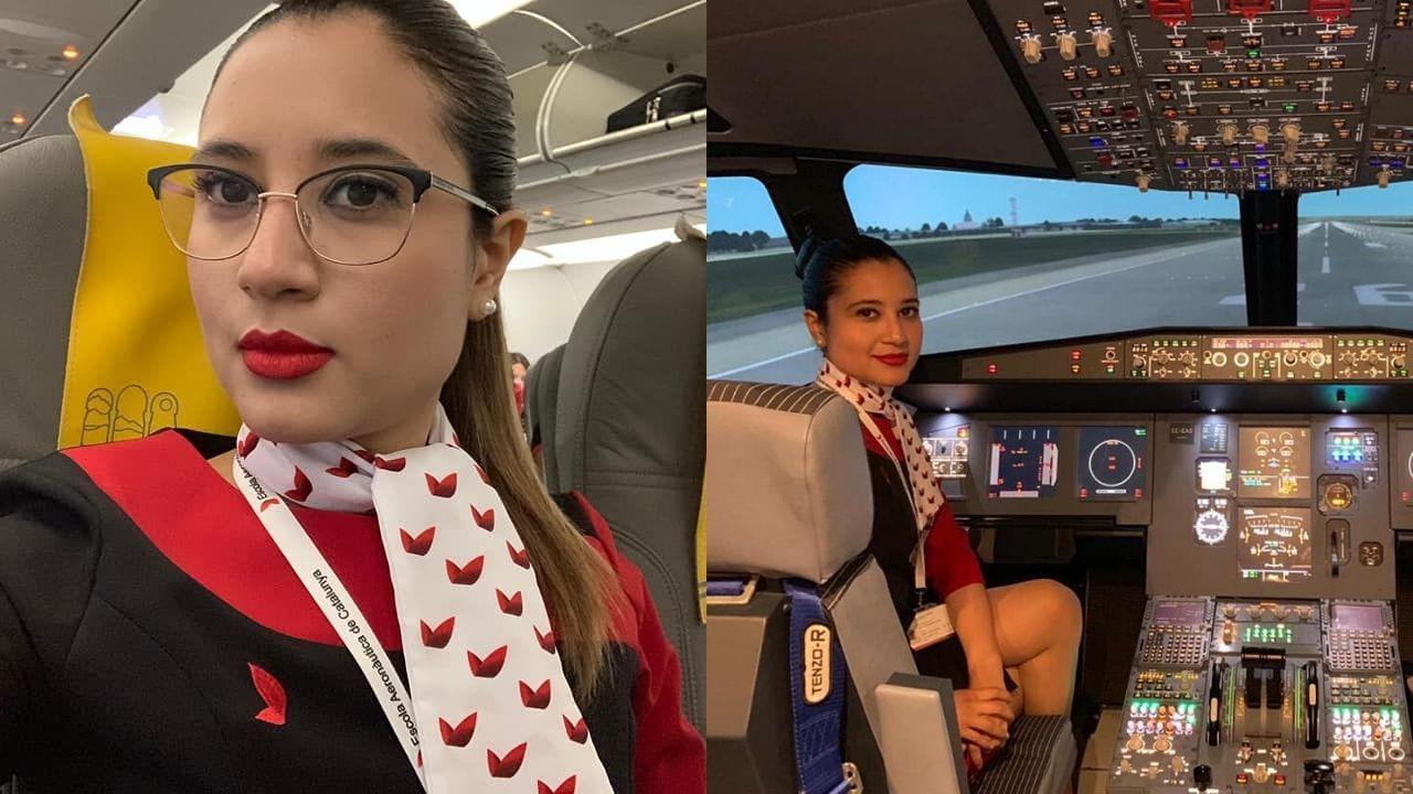 Imagen Principal de Nota: Hondureña pasó de limpiar pisos a trabajar como asistente de vuelo en España