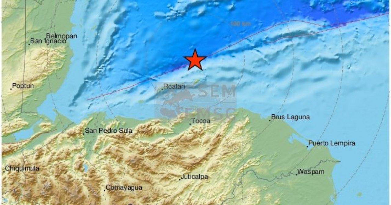 Imagen de Sismo magnitud 5.4 grados sacude las costas de  Honduras