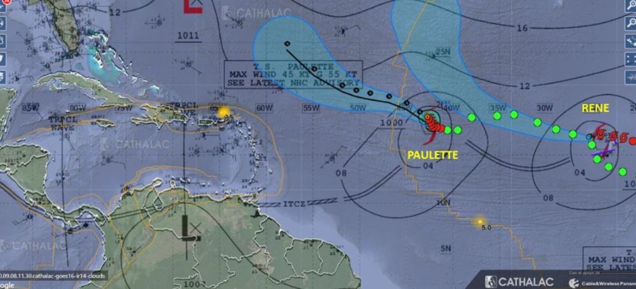 Imagen Principal de Nota: Tormentas Paulette y Rene traen varias ondas tropicales que dejarán lluvias con actividad eléctrica en Honduras