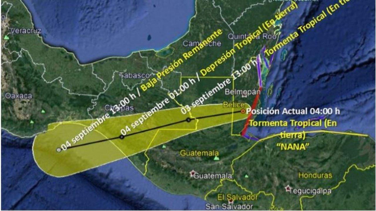 Imagen Principal de Nota: Huracán Nana se degrada a tormenta tropical y continuará dejando fuertes lluvias en Honduras
