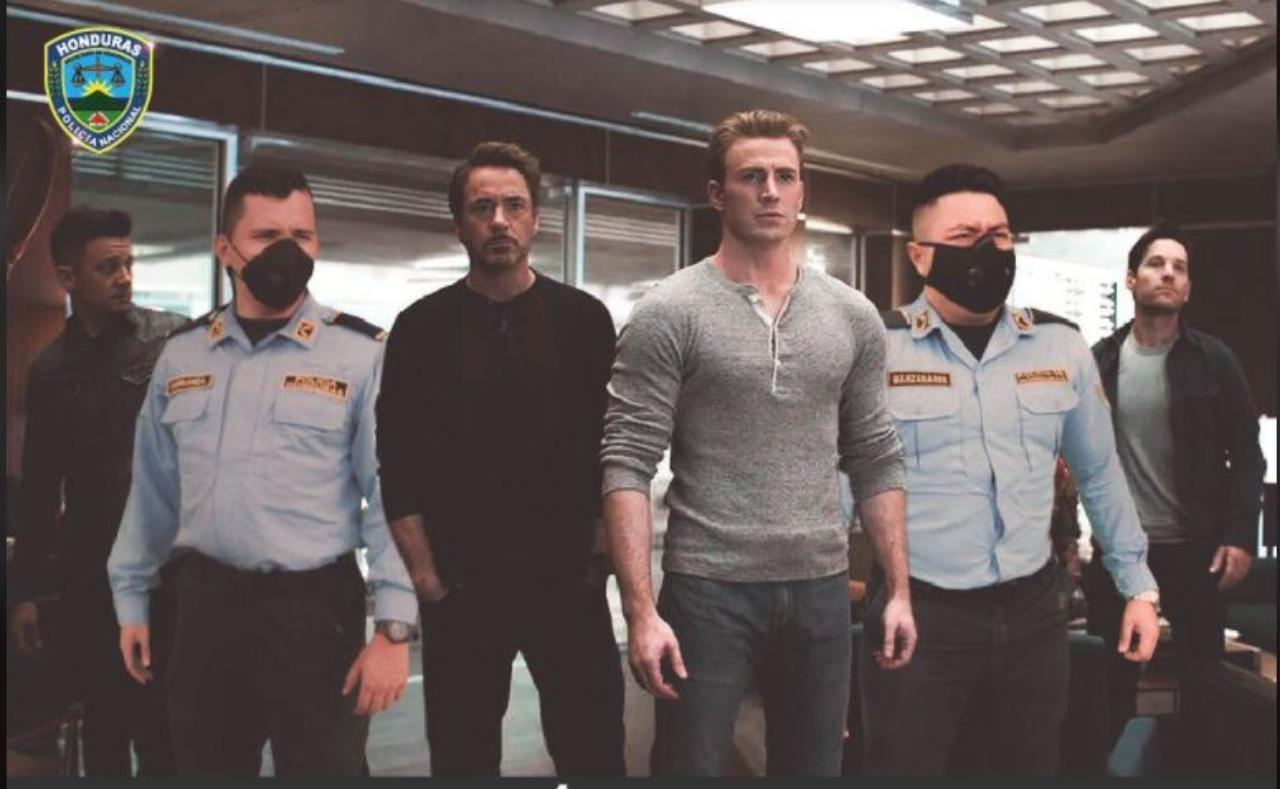 Imagen Principal de Nota: Viral: Lluvia de  memes para la Policía Nacional de Honduras por  compararse con los Avengers