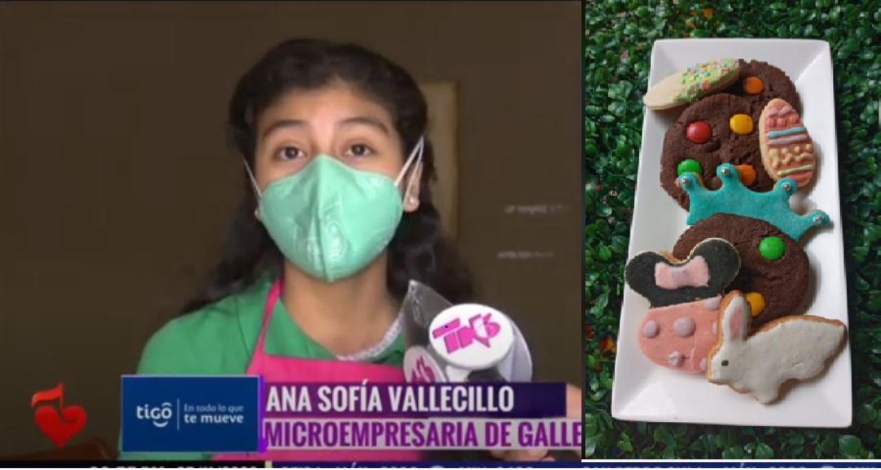 Imagen de Ana Sofía, la niña hondureña de 12 años que emprendió con una repostería en plena pandemia