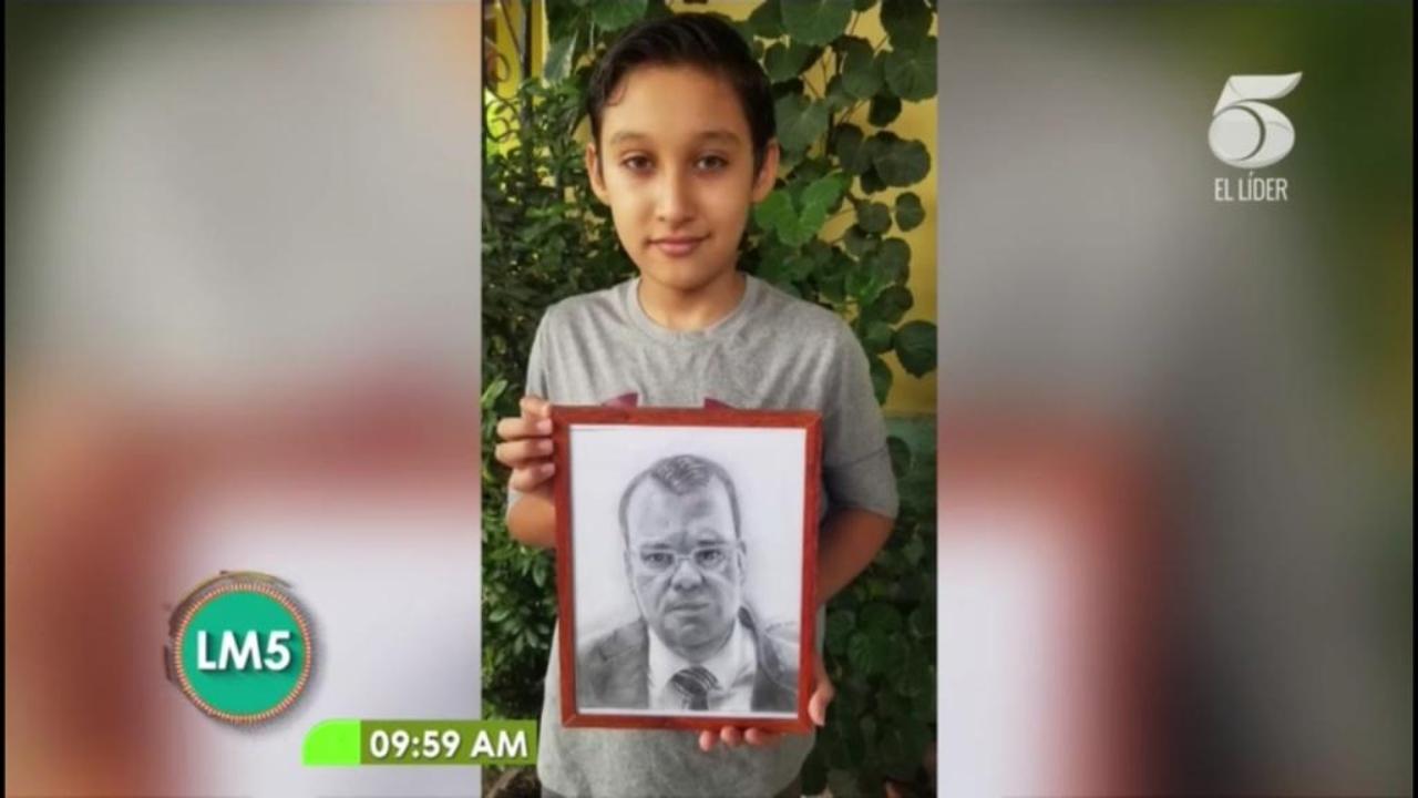 Imagen de Las Mañanas del 5: Jeferson Matute, niño retratista que descubrió su talento en medio de la adversidad