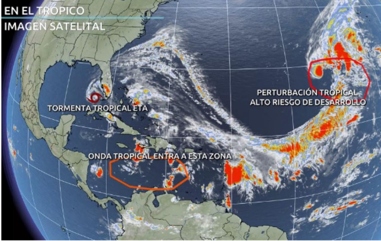 Imagen Principal de Nota: Se forma una nueva tormenta tropical que tomaría el mismo rumbo de Eta y podría afectar a Honduras
