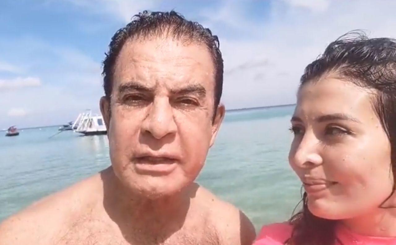Imagen de Salvador Nasralla llevó a Iroshka y a su hija Victoria a Roatán y aprovechó para enviar un conmovedor mensaje