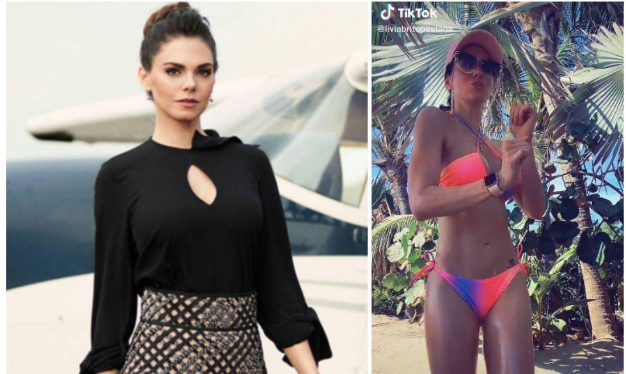 Imagen Principal de Nota: La actriz Livia Brito desbordó sensualidad bailando en bikini al ritmo de la Banda Blanca