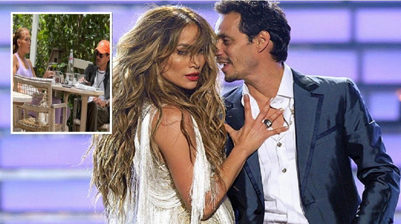 Imagen Principal de Nota: Jennifer López y Marc Anthony fueron captados juntos en un restaurante en Miami