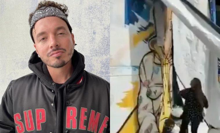 Imagen de Colombianos borran mural de J-Balvin "por su indiferencia ante el sufrimiento del pueblo"