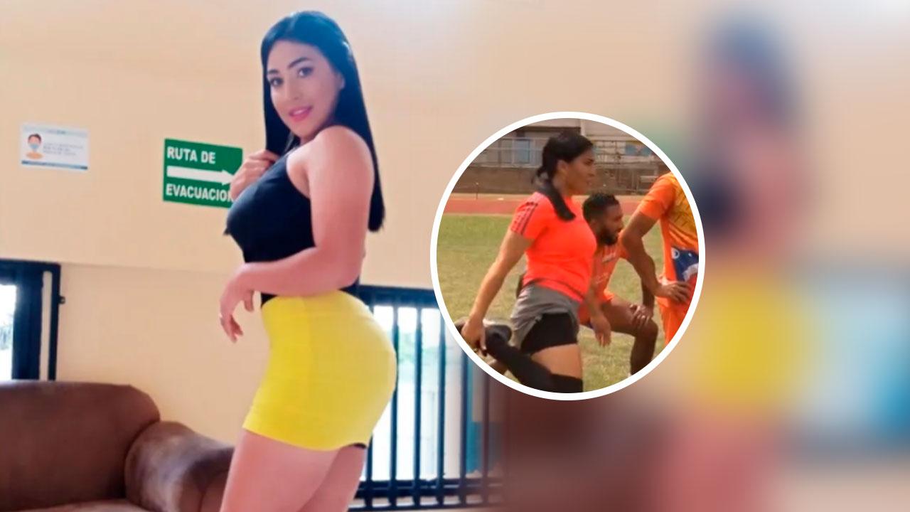 Imagen de Martha Ríos se mide ante los jugadores de la UPNFM, ¿puede jugar fútbol?