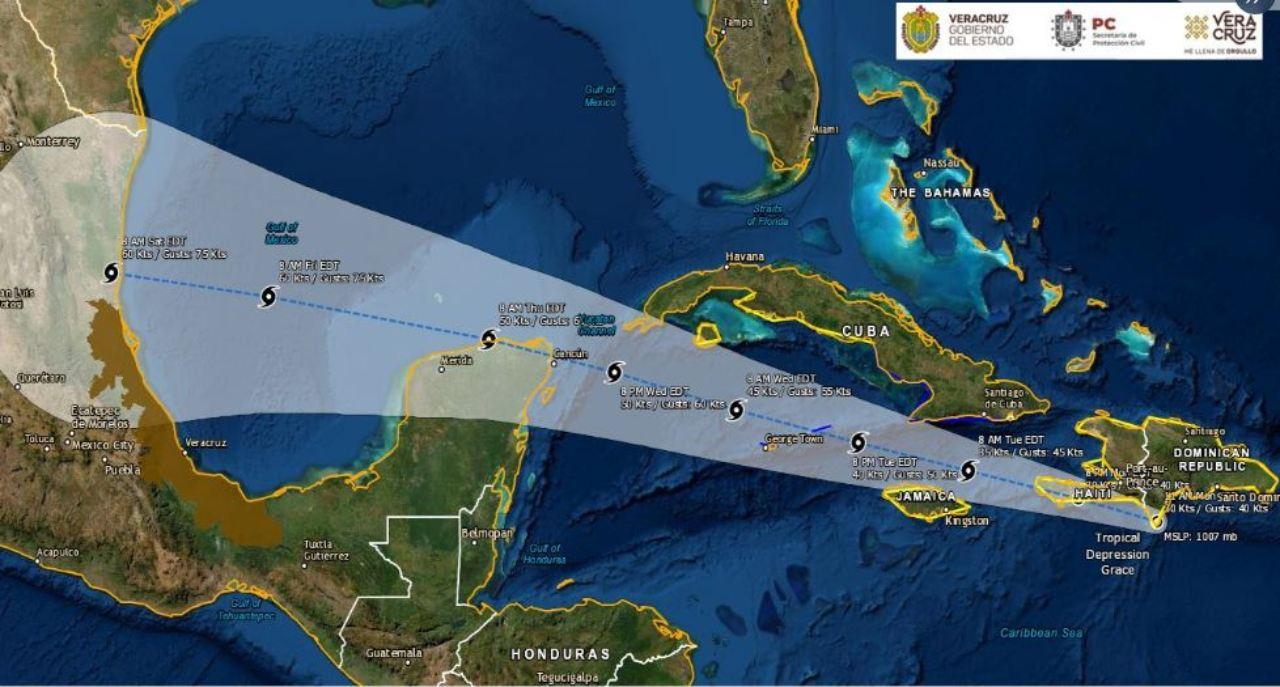 Imagen Principal de Nota: Honduras se prepara ante paso del huracán Grace que dejará fuertes lluvias, sigue su trayectoria en vivo