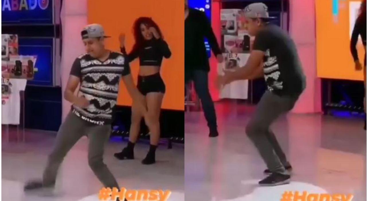 Imagen Principal de Nota: El Hansy demuestra impresionantes pasos bailando playero en Sábado Feliz