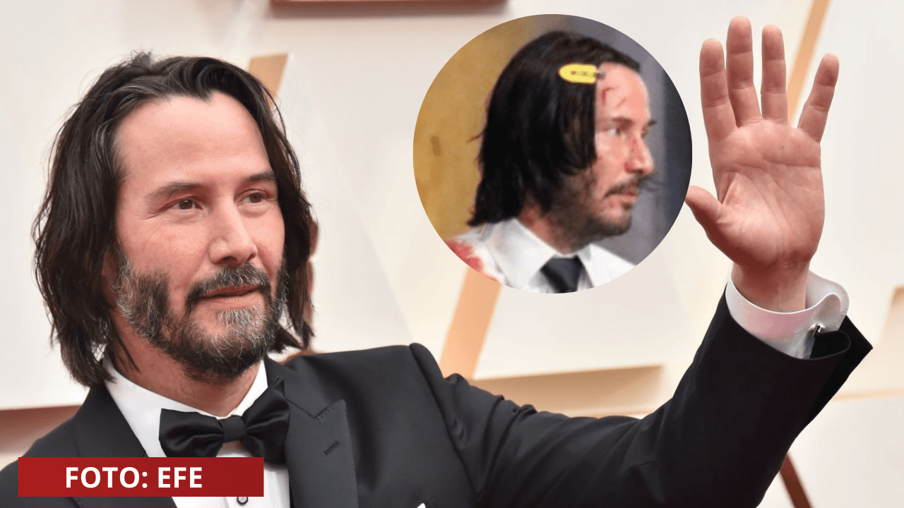 Imagen de Keanu Reeves sorprende con nuevo look al usar  ganchitos de pelo