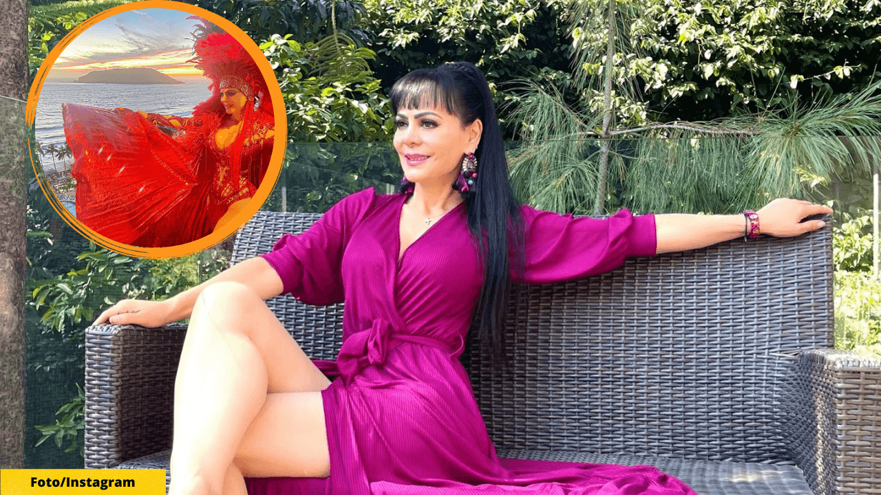 Imagen de Maribel Guardia roba miradas con extrovertido traje rojo en el carnaval de Mazatlán, Sinaloa