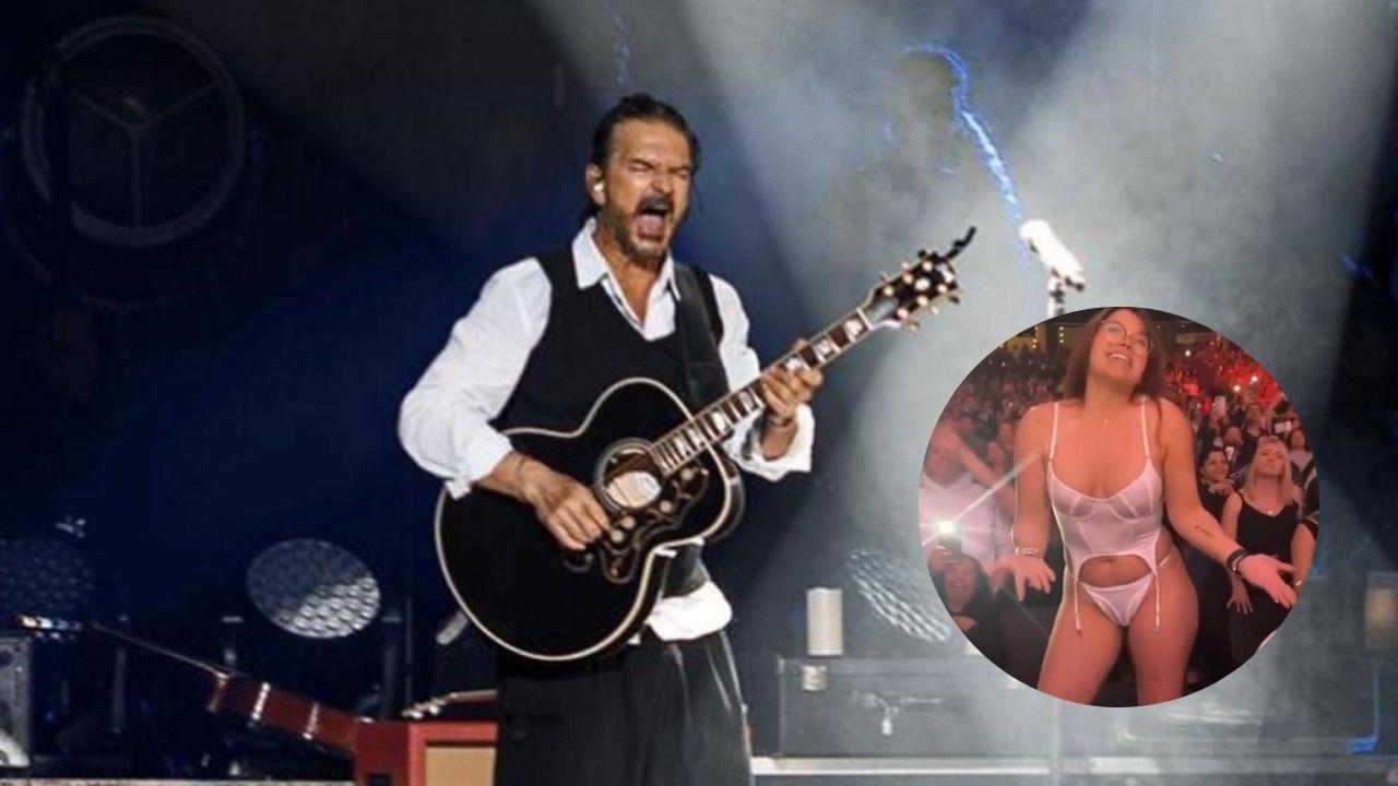 Imagen de Fanática de Ricardo Arjona le hace honor a su canción y se desnuda  en pleno concierto