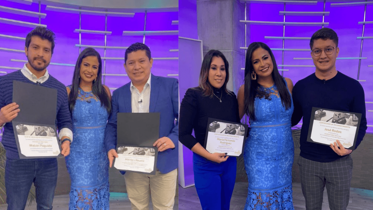 Imagen de Las Mañanas del 5 reconoce a varios periodistas de Televicentro por su gran labor de informar