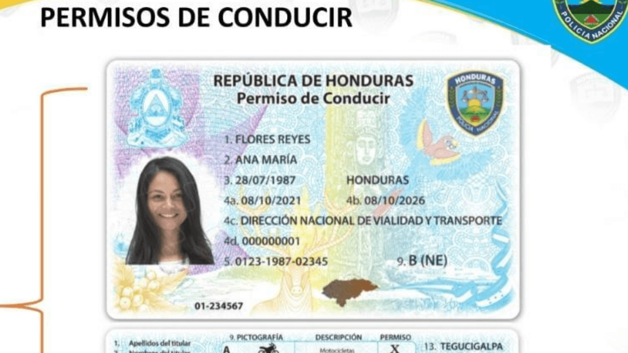 Imagen de Medidas de seguridad que tendrá el nuevo permiso de conducir de Honduras