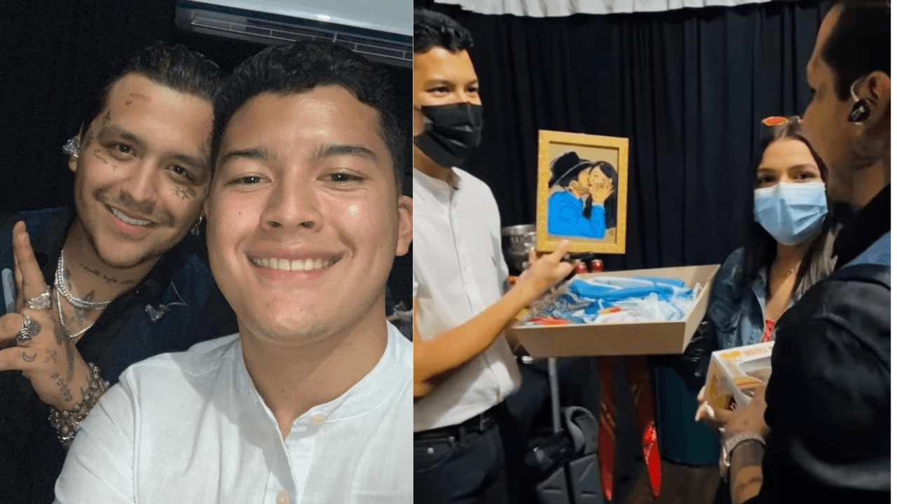 Imagen de Hondureño se viraliza al responder críticas en TikTok,  por regalarle retrato a Christian Nodal