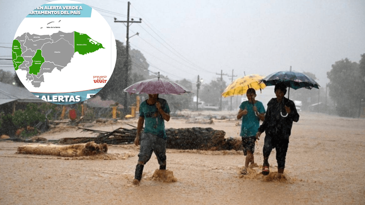 Imagen de Siete departamentos en alerta verde mientras se espera el ingreso  de una nueva onda tropical a Honduras