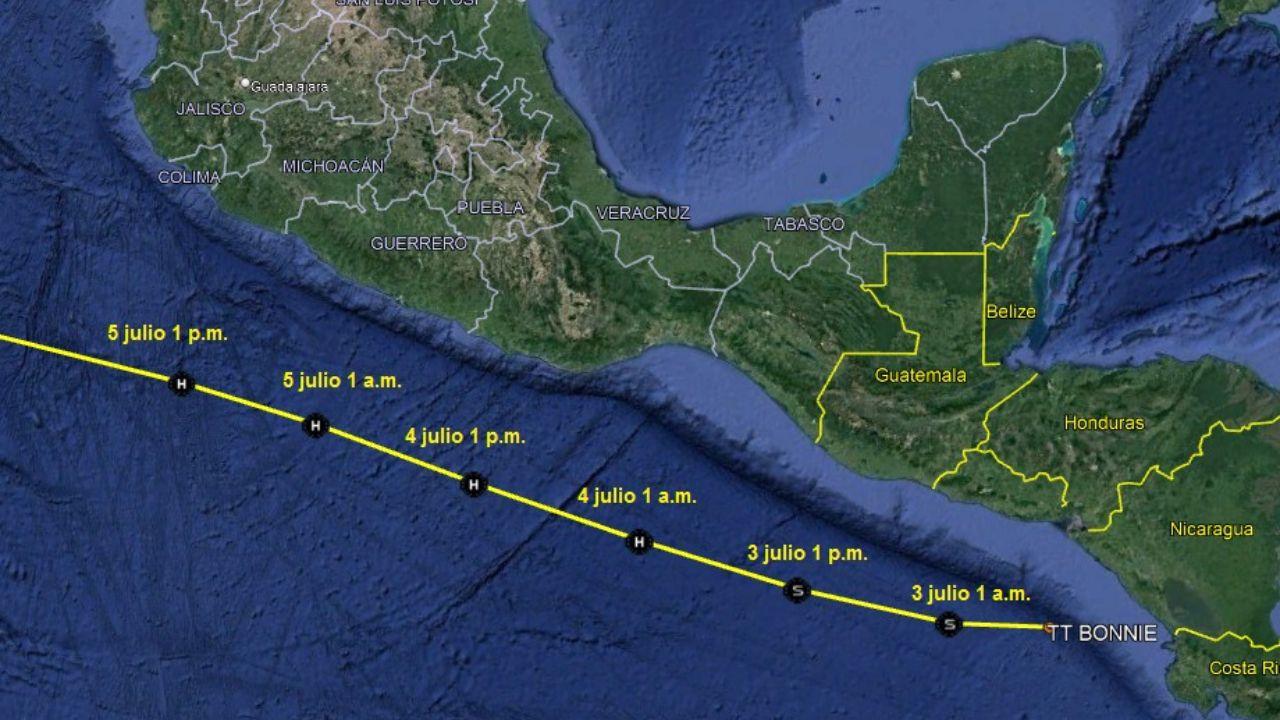 Imagen de Tormenta tropical Bonnie se convertiría en huracán este lunes ¿Afectará a Honduras?