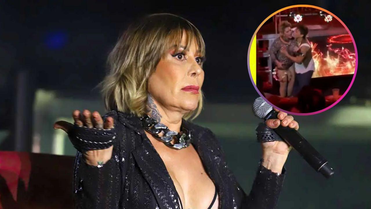 Imagen de Alejandra Guzmán reacciona molesta con fanática que la tocó inapropiadamente durante concierto