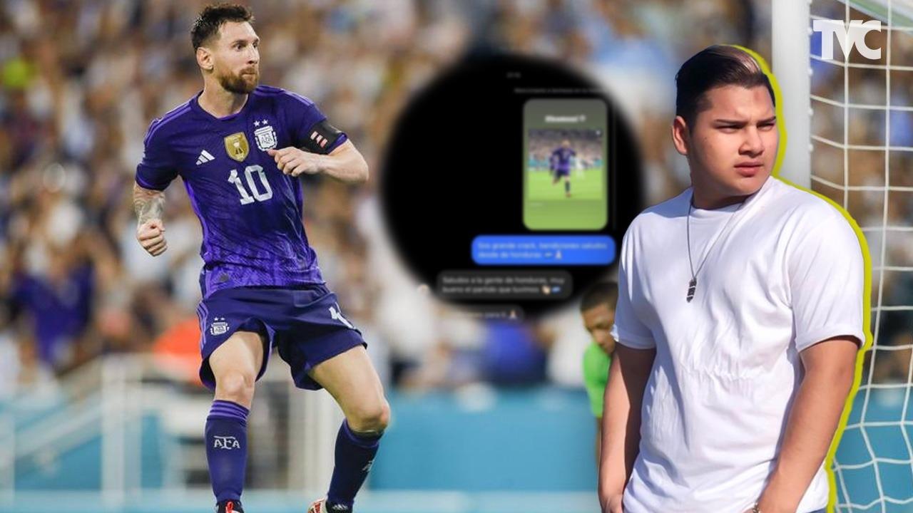 Imagen de Tiktoker hondureño asegura que recibió este mensaje de Lionel Messi