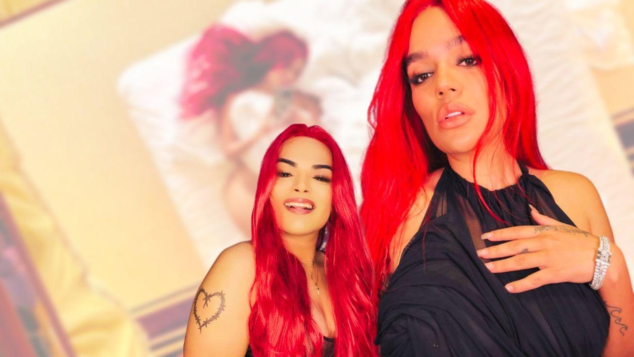 Imagen de Imitador de Karol G recrea atrevida foto de la colombiana desde la cama