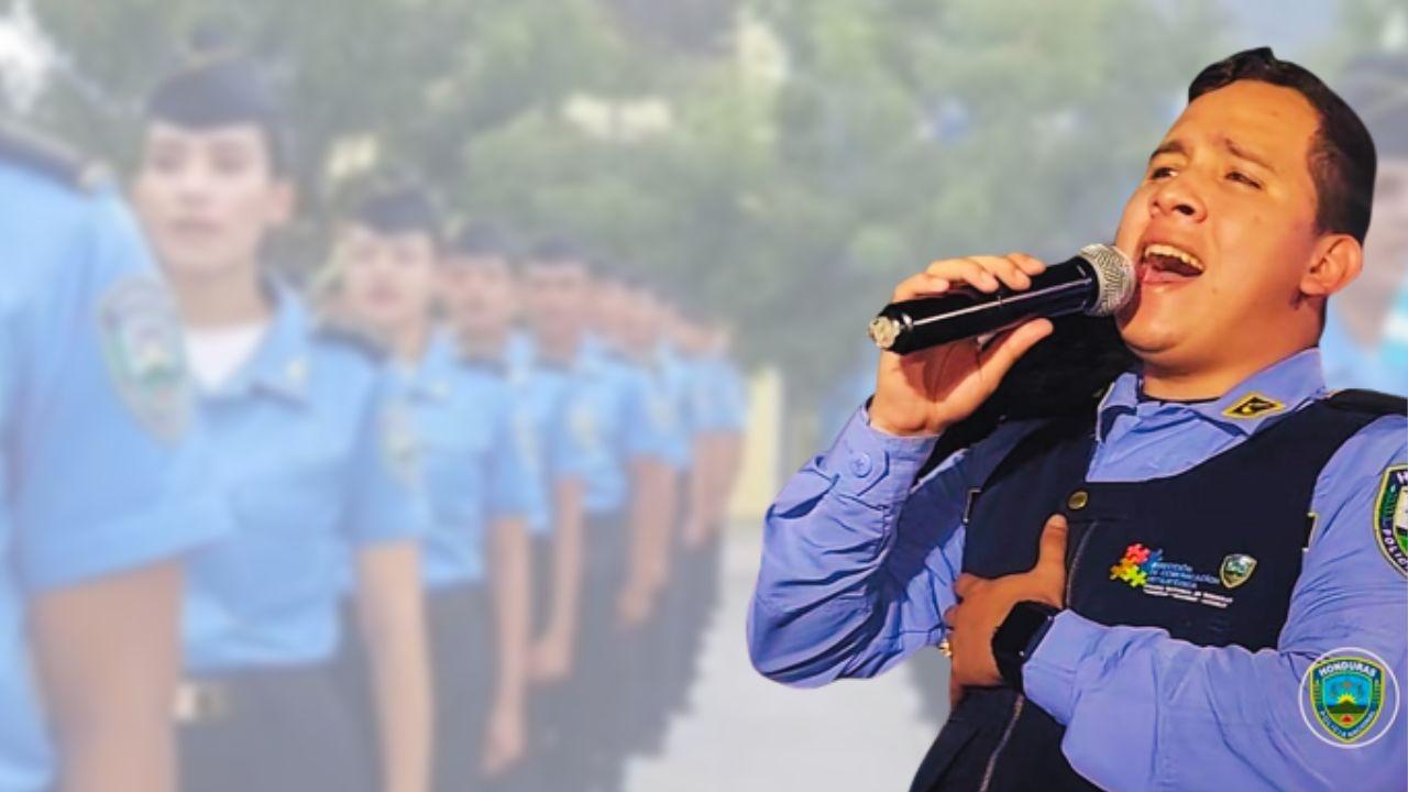 Imagen Principal de Nota: Policía hondureño muestra sus dotes de canto