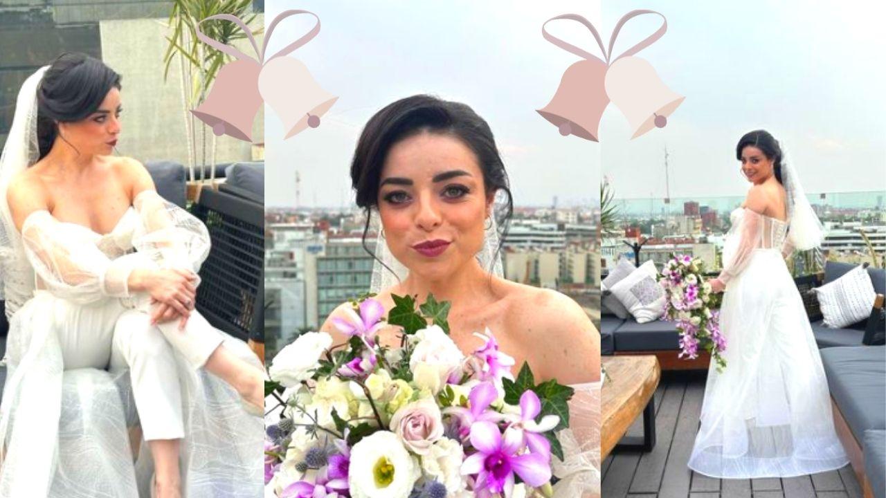 Imagen de Violeta Isfel se casa por segunda vez y usó vestido fuera de lo común