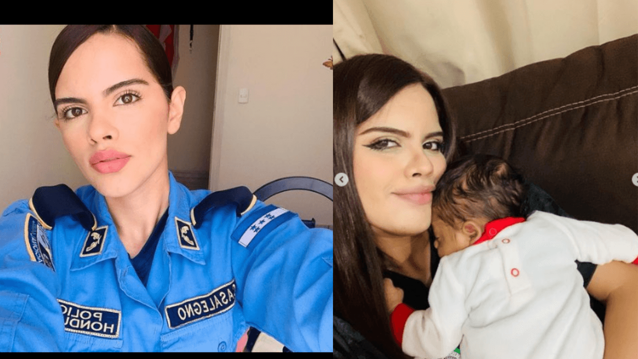 Imagen Principal de Nota: La policía hondureña, Yaneth Casalegno, comparte tiernas fotos de su bebé
