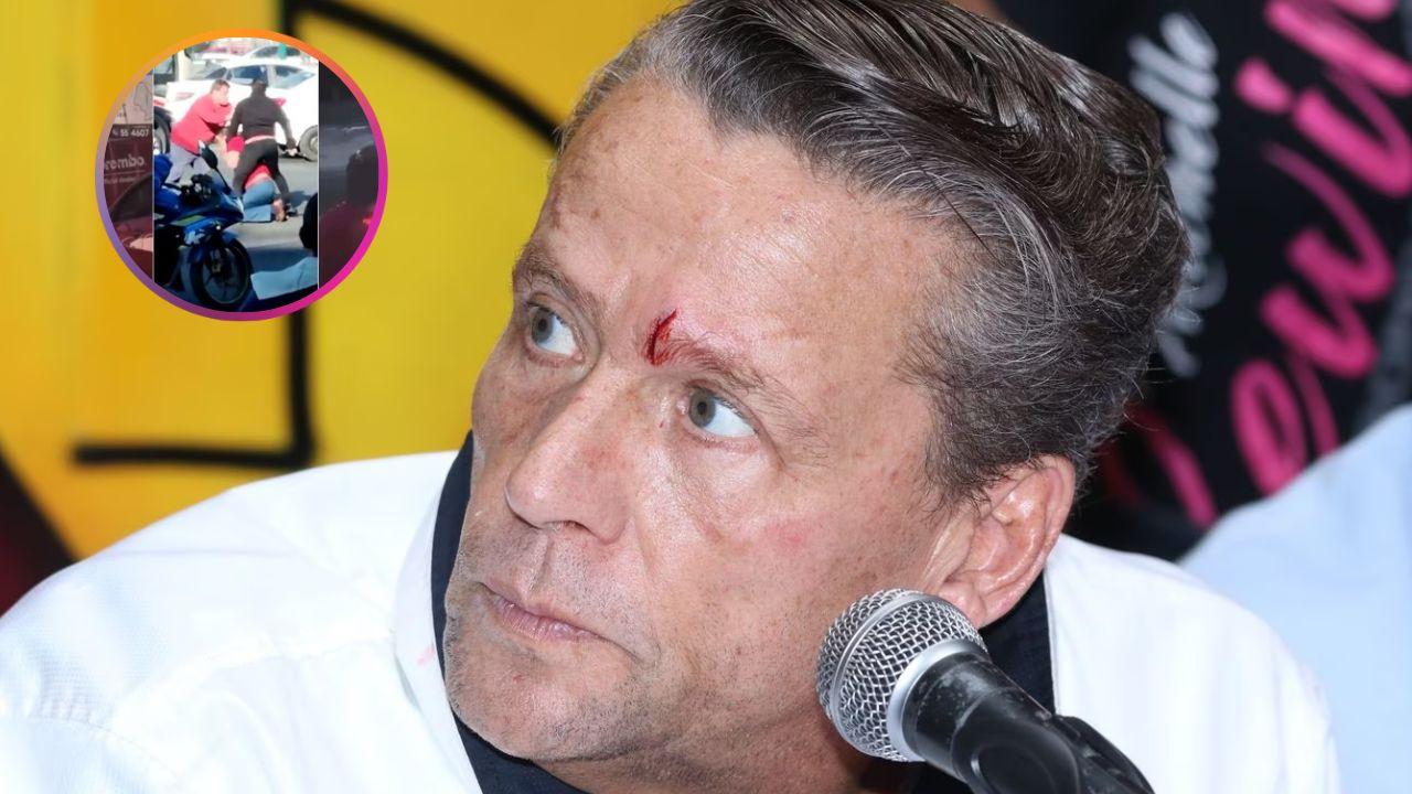 Imagen de Alfredo Adame es nuevamente golpeado, tras discutir en plena vía pública