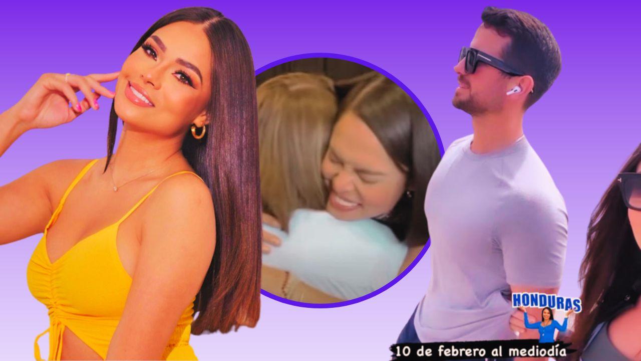 Imagen de Sirey Morán llegó a Honduras con su novio y sorprendieron a su mamá por su cumpleaños