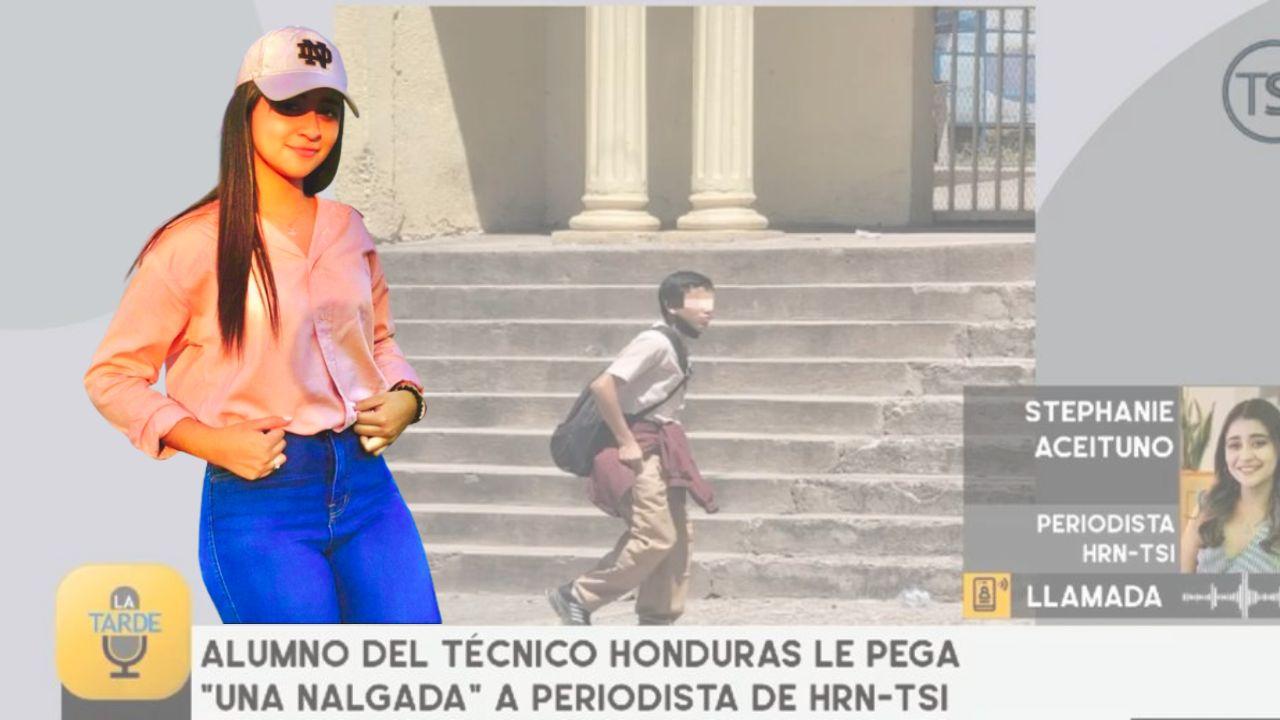 Imagen Principal de Nota: Alumno del Técnico Honduras le dio una nalgada a periodista de HRN