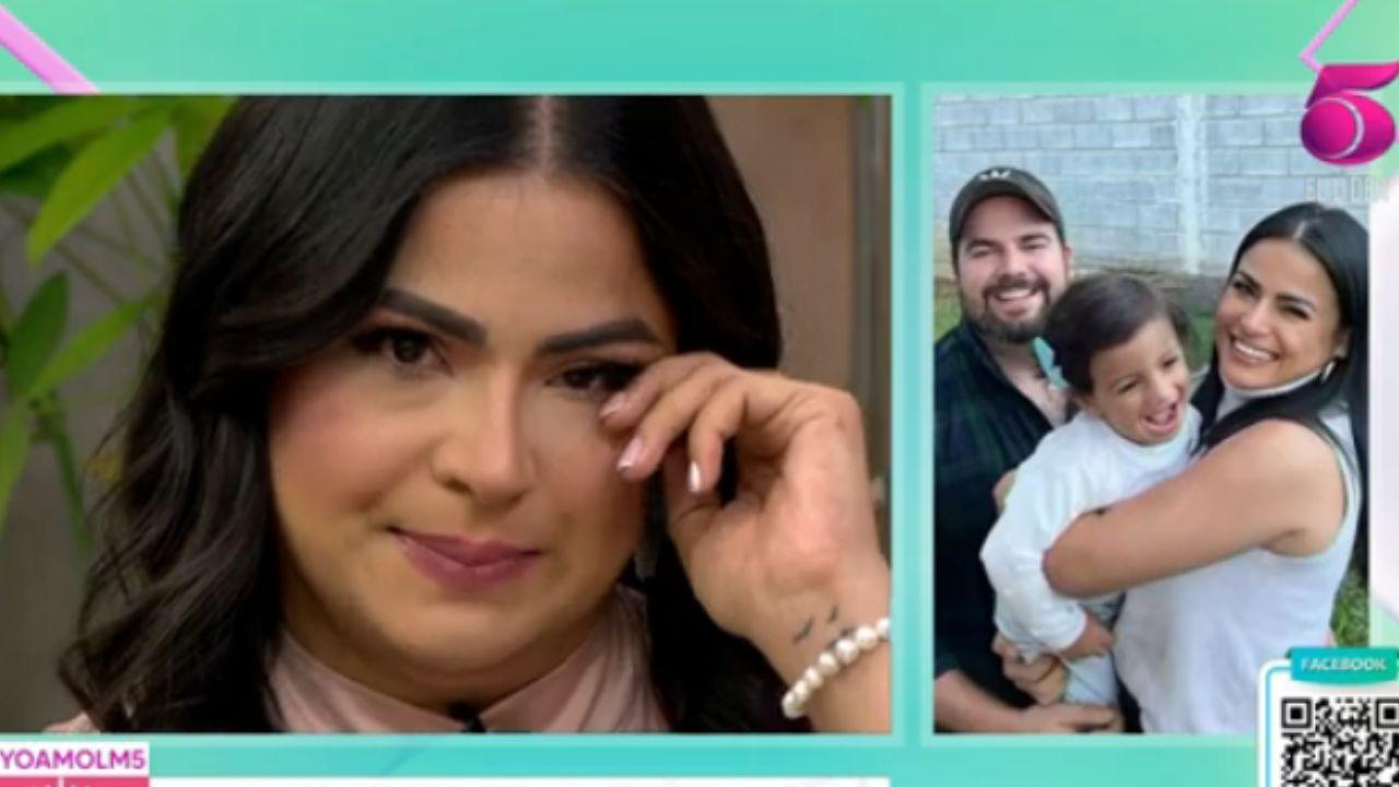Imagen de Samantha Velásquez rompe en llanto al recibir mensaje de su esposo en vivo
