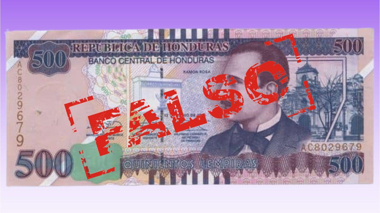 Imagen de ¿Cómo identificar si un billete de 500 lempiras es falso?