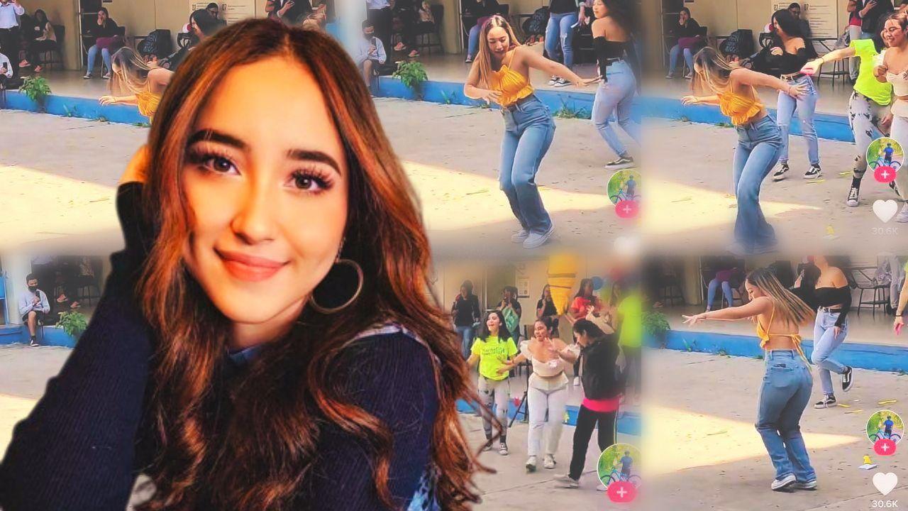 Imagen de Allison Castillo, estudiante de la UNAH que se robó el show bailando