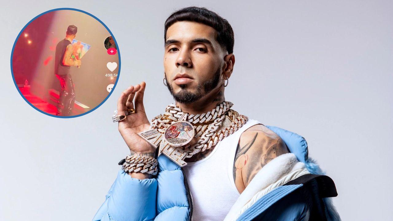 Imagen Principal de Nota: Anuel AA besó una almohada con la cara de Karol G