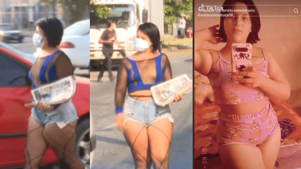 Imagen de Hondureña vendedora de periódicos roba miradas en TikTok