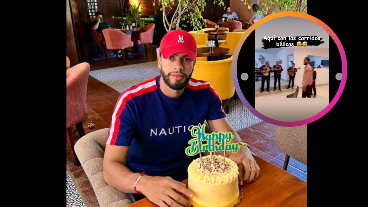 Imagen de Nelson Muñoz, jugador del Olancho celebró su cumpleaños a ritmo de Peso Pluma
