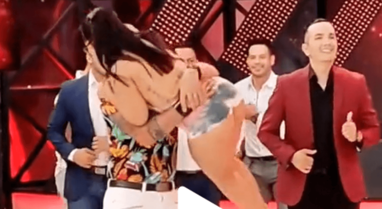Imagen de 'Se le vio hasta el apellido':  Presentadora de TV sufre accidente de vestuario en pleno baile