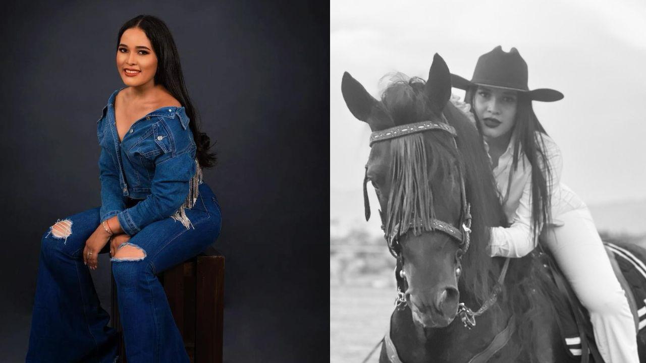 Imagen de Hermosa hondureña cautiva las redes con sus habilidades  para montar a caballo