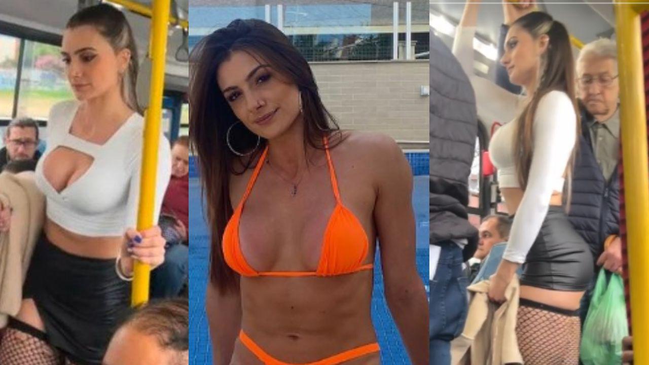 Imagen de Famosa influencer y modelo se robó miradas en el transporte público por su llamativo atuendo