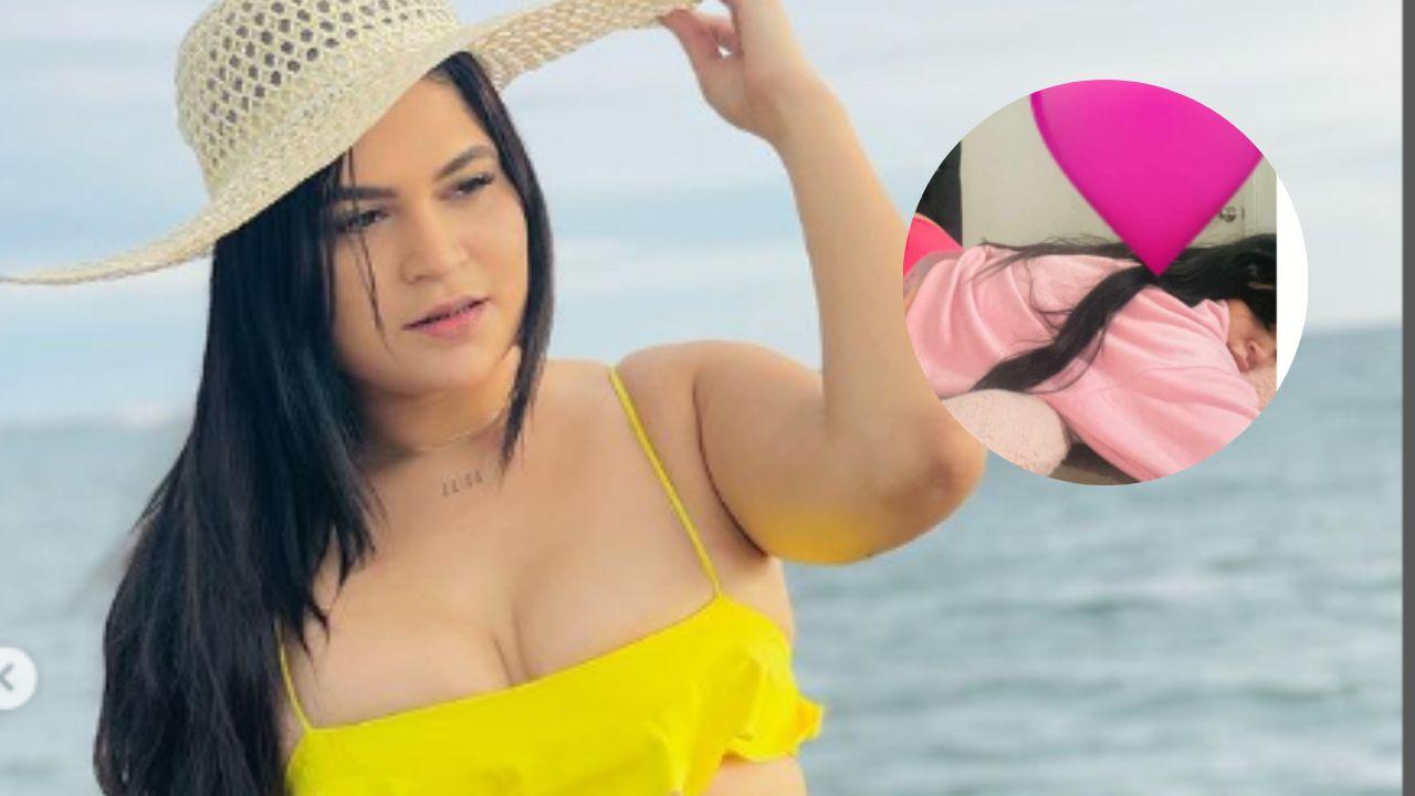 Imagen de 'Juanchi' deja poco a la imaginación con atrevida foto en su habitación y un video que la exhibe