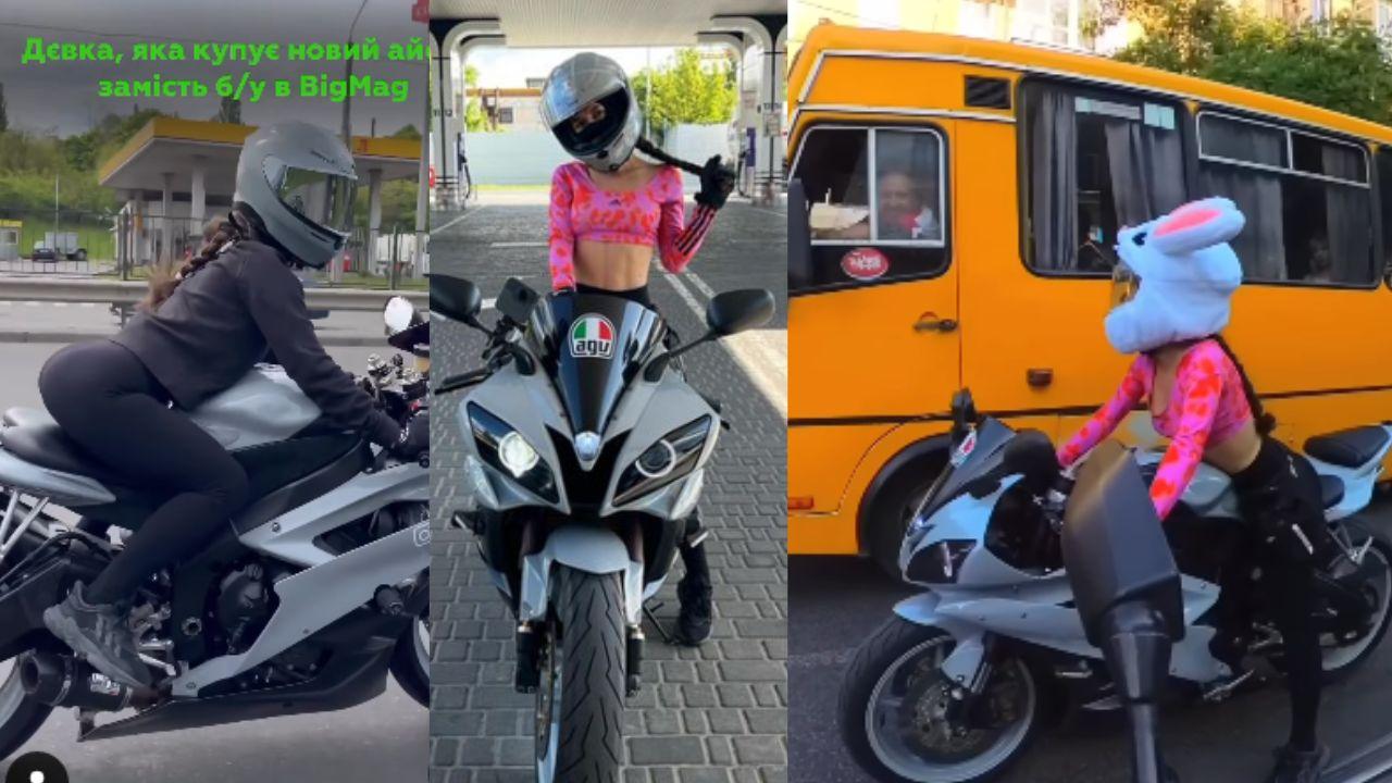 Imagen Principal de Nota: 'Moto Baby': Alina, la sensual motociclista que detiene el tráfico con su estilo de 'Barbie Conejita'