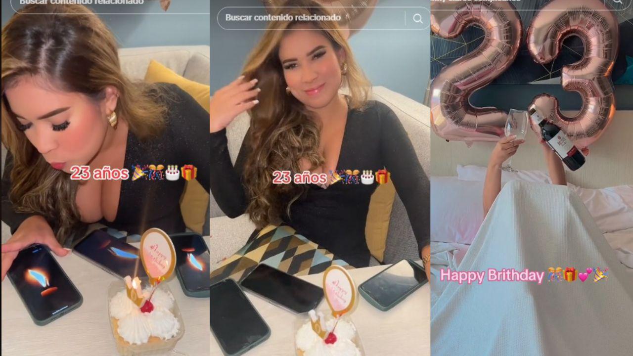 Imagen de Angy Ortez presume todos los celulares último modelo que tiene gracias a seguidores