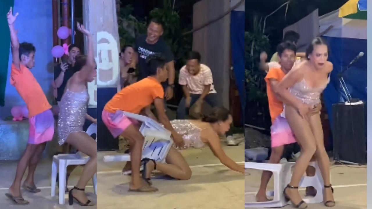 Imagen Principal de Nota: Joven se viraliza tras realizar intenso perreo y dejar en el suelo a su compañera de baile