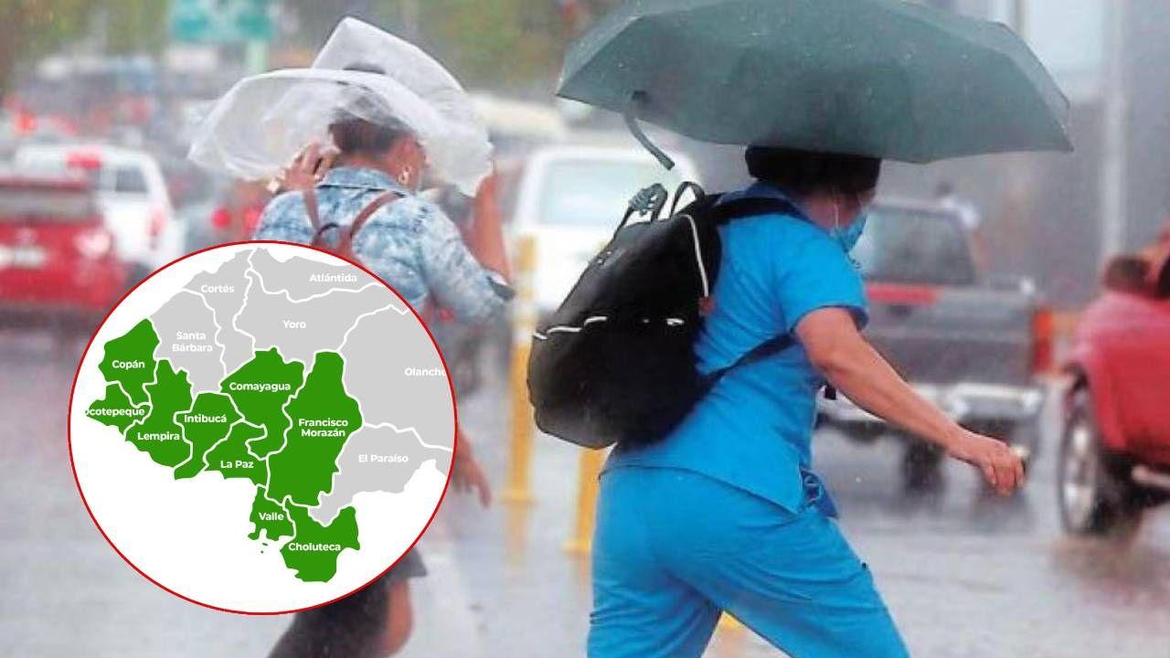 Imagen Principal de Nota: Lluvias intensas en Honduras este domingo; 9 departamentos en alerta verde