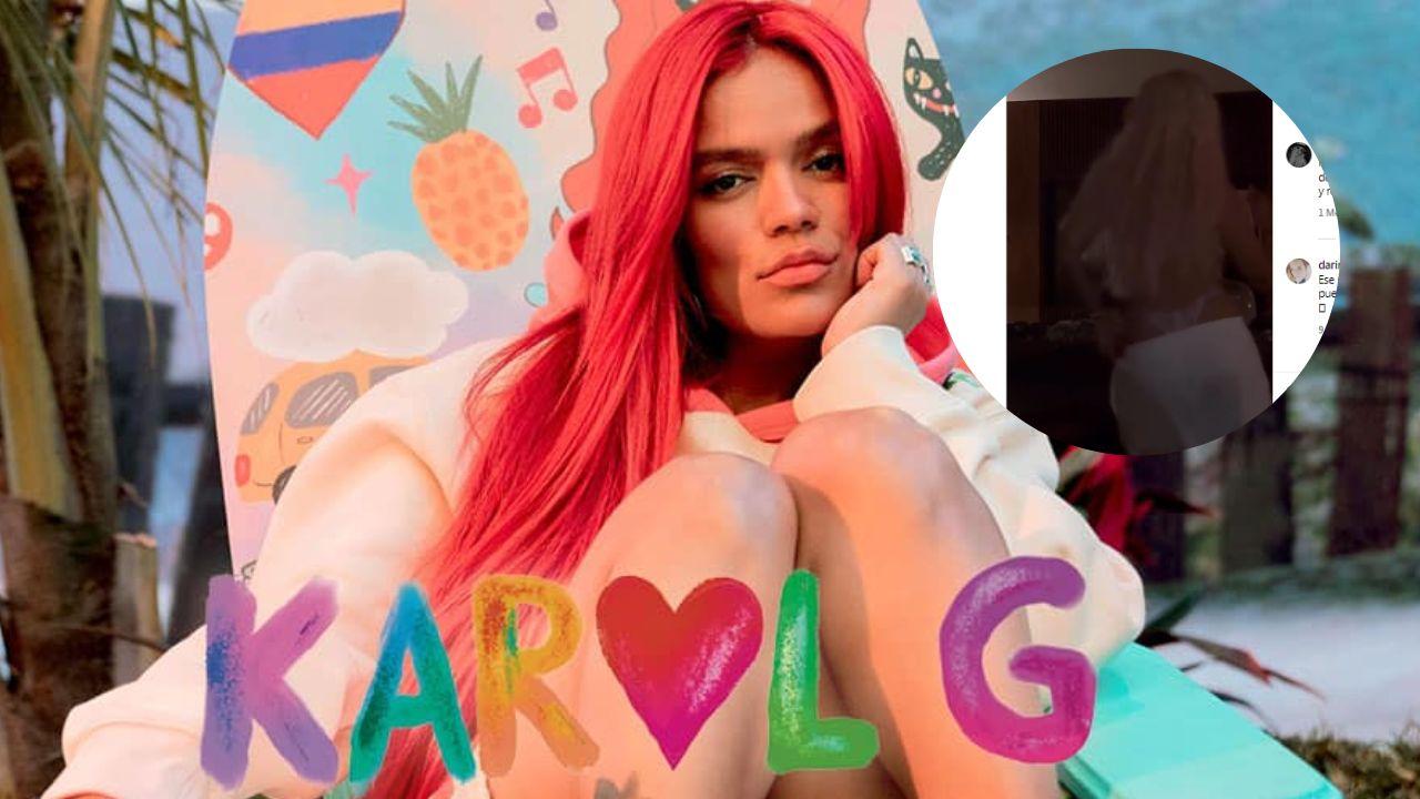 Imagen de Karol G mueve sus caderas al bailar merengue, mientras muestra de más