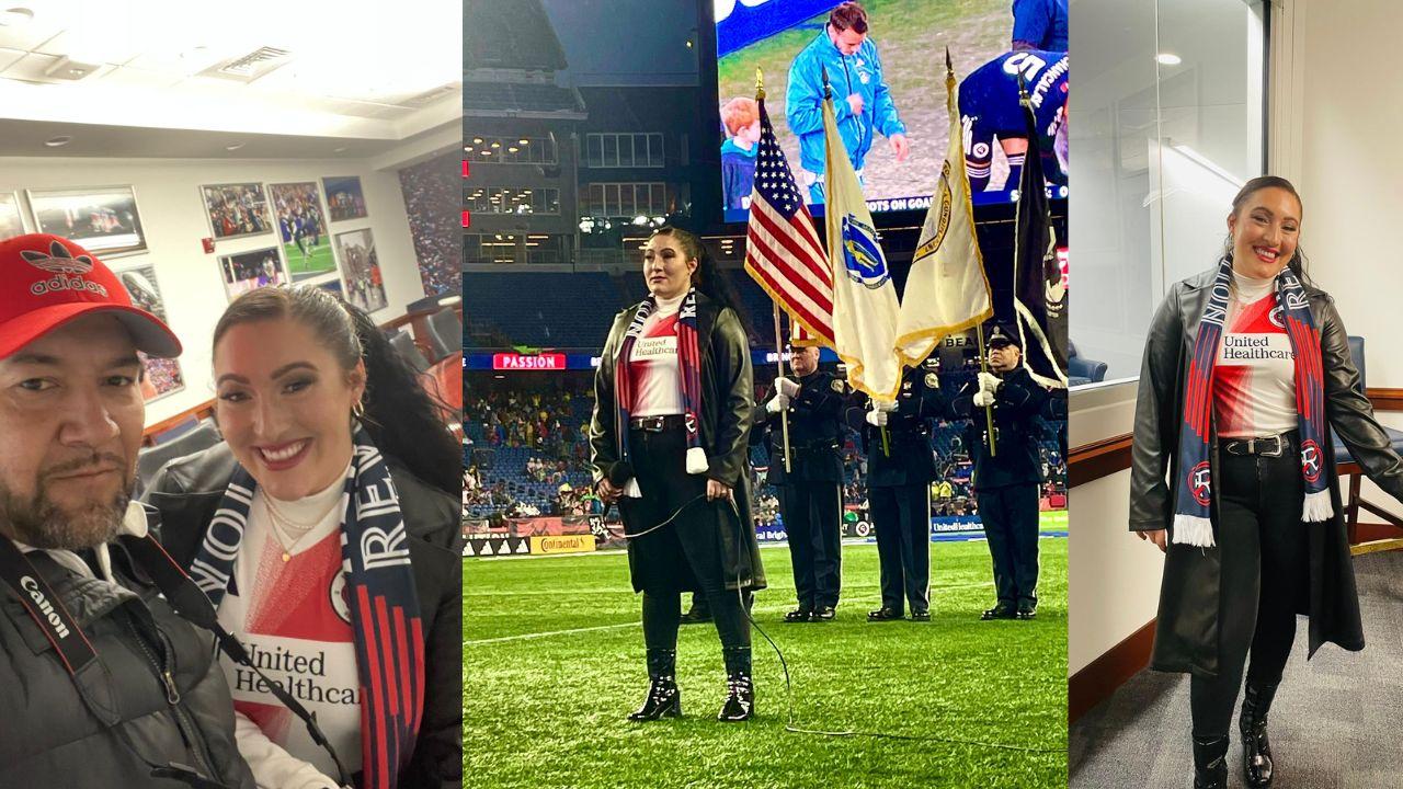 Imagen de Selena Lee, cantante hondureña, deslumbra con su interpretación del Himno de Estados Unidos en partido de la MLS