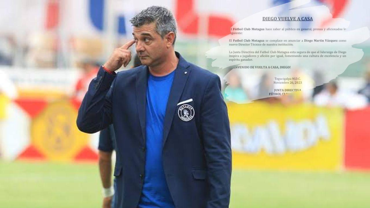 Imagen de ¡OFICIAL! Motagua anuncia el regreso del argentino Diego Vazquez