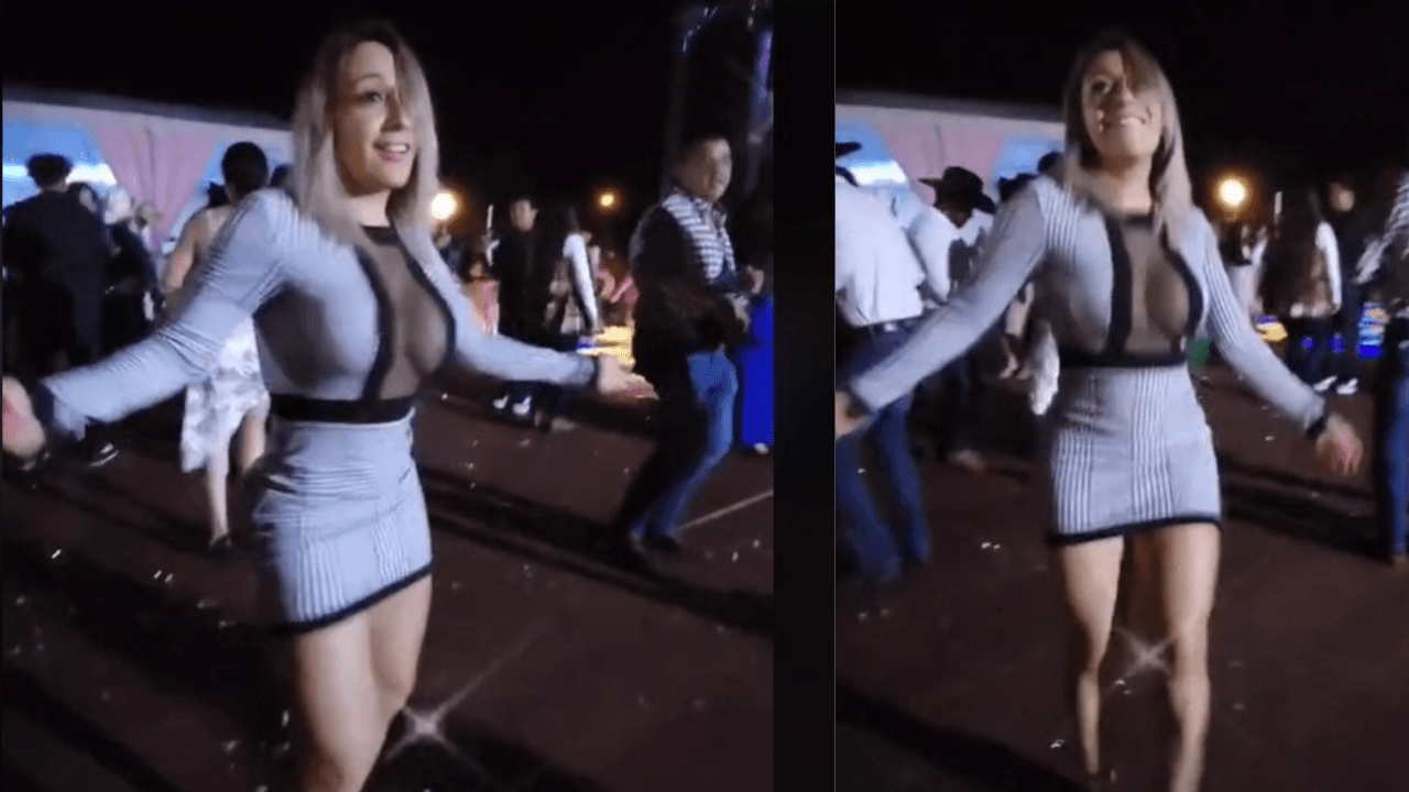 Imagen de Video de señora de 40 años es viral por sus movimientos atrevidos en plena feria